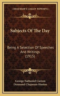 Enlarge image Cover: Subjects Of The Day - Kessinger Publishing