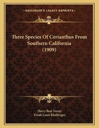 Abbildung von: Three Species Of Cerianthus From Southern California (1909) - Kessinger Publishing