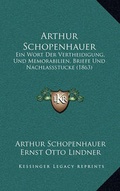 Cover: Arthur Schopenhauer - Kessinger Publishing