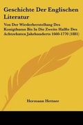 Cover: Geschichte Der Englischen Literatur - Kessinger Publishing