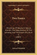 Cover: Two Essays - Kessinger Publishing