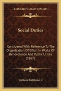 Cover: Social Duties - Kessinger Publishing