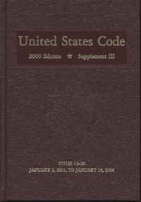 Abbildung von: United States Code, 2000, Supplement 3, V. 2 - Government Printing Office