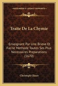 Cover: Traite De La Chymie - Kessinger Publishing