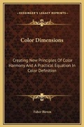 Cover: Color Dimensions - Kessinger Publishing