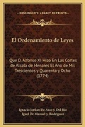 Cover: El Ordenamiento de Leyes - Kessinger Publishing