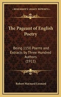 Cover: The Pageant of English Poetry - Kessinger Publishing