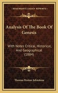 Cover: Analysis Of The Book Of Genesis - Kessinger Publishing