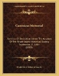Cover: Canonicus Memorial - Kessinger Publishing