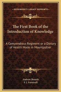 Enlarge image Cover: The First Book of the Introduction of Knowledge - Kessinger Publishing