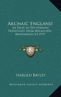 Cover: Archaic England - Kessinger Publishing