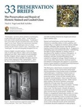 Cover: The Preservation and Repair of Historic Stained and Leaded Glass - National Park Service Division of Publications