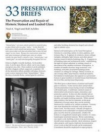 Enlarge image Cover: The Preservation and Repair of Historic Stained and Leaded Glass - National Park Service Division of Publications