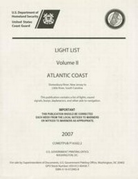 Enlarge image Cover: Light List: Atlantic Coast, Volume II - National Defense University Press,U.S.