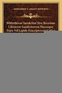 Abbildung von: Bibliothecae Sanskritae Sive Recensus Librorum Sanskritorum Hucusque Typis Vel Lapide Exscriptorum Critici Specimen (1847) - Kessinger Publishing