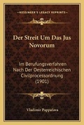 Cover: Der Streit Um Das Jus Novorum - Kessinger Publishing