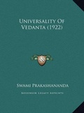 Cover: Universality Of Vedanta (1922) - Kessinger Publishing