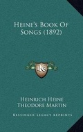 Cover: Heine's Book Of Songs (1892) - Kessinger Publishing