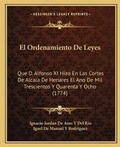 Cover: El Ordenamiento De Leyes - Kessinger Publishing