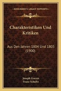 Cover: Charakteristiken Und Kritiken - Kessinger Publishing