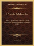 Cover: A Proposito Della Procedura - Kessinger Publishing