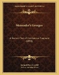 Cover: Menander's Georgos - Kessinger Publishing