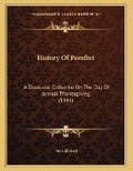 Cover: History Of Pomfret - Kessinger Publishing
