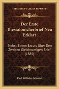 Cover: Der Erste Thessalonicherbrief Neu Erklart - Kessinger Publishing