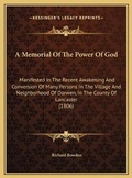 Cover: A Memorial Of The Power Of God - Kessinger Publishing