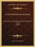Cover: A List Of Printed Service Books - Kessinger Publishing