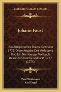 Cover: Johann Faust - Kessinger Publishing
