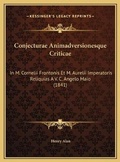 Cover: Conjecturae Animadversionesque Criticae - Kessinger Publishing
