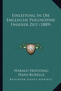 Cover: Einleitung In Die Englische Philosophie Unserer Zeit (1889) - Kessinger Publishing