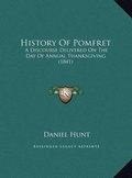 Cover: History Of Pomfret - Kessinger Publishing