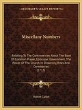 Cover: Miscellany Numbers - Kessinger Publishing