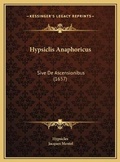 Cover: Hypsiclis Anaphoricus - Kessinger Publishing