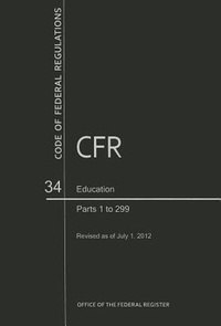 Abbildung von: CFR6527 Education Parts 1-299 - Government Printing Office