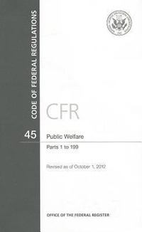 Abbildung von: CFR7081 Public Welfare Parts 1-199 - Government Printing Office