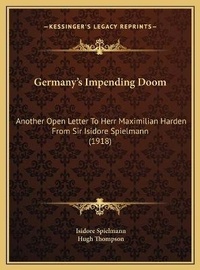 Enlarge image Cover: Germany's Impending Doom - Kessinger Publishing