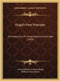Cover: Hegel's First Principle - Kessinger Publishing