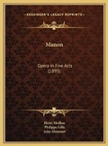 Cover: Manon - Kessinger Publishing