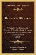 Cover: The Genesis Of Genesis - Kessinger Publishing