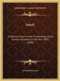 Cover: Babell - Kessinger Publishing
