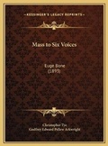 Cover: Mass to Six Voices - Kessinger Publishing