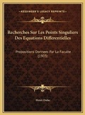 Cover: Recherches Sur Les Points Singuliers Des Equations Differentielles - Kessinger Publishing