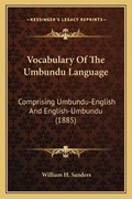 Cover: Vocabulary Of The Umbundu Language - Kessinger Publishing