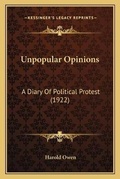 Cover: Unpopular Opinions - Kessinger Publishing