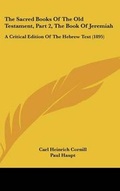 Cover: The Sacred Books of the Old Testament, Part 2, the Book of Jeremiah - Kessinger Publishing