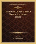 Cover: The Letters Of Abu L-Ala Of Ma'arrat Al-Nu'man (1898) - Kessinger Publishing