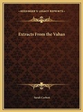 Cover: Extracts From the Vahan - Kessinger Publishing